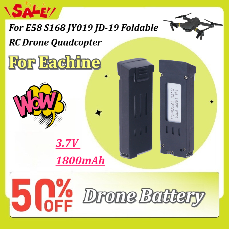 Baterai Lithium Isi Ulang 3.7V - Eachine Drone E58 ulasan dan harga