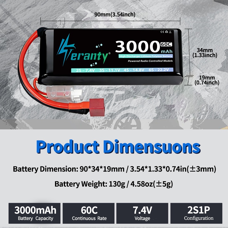 TERANTY 2S 3000mAh Baterai Lip - Rc Hobby Drone ulasan dan harga
