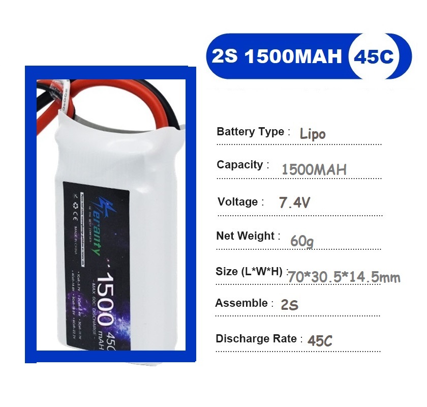2 buah 7.4V Lipo 2S baterai 15 - Rc Hobby Drone ulasan dan harga