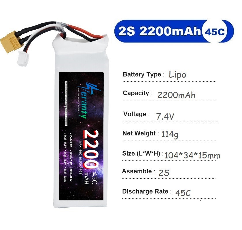 2 buah 7.4V Lipo 2S baterai 15 - Rc Hobby Drone ulasan dan harga